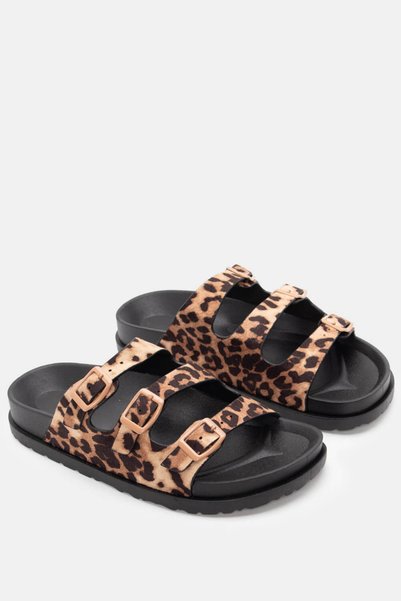Luigi Σανδάλια πλατφόρμα με αγκράφα - Animal Print - 37
