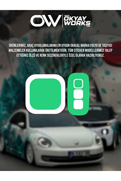 OkyayWorks Citroen Ami New Case Door and Window Sticker - Dark Side - Minty -...