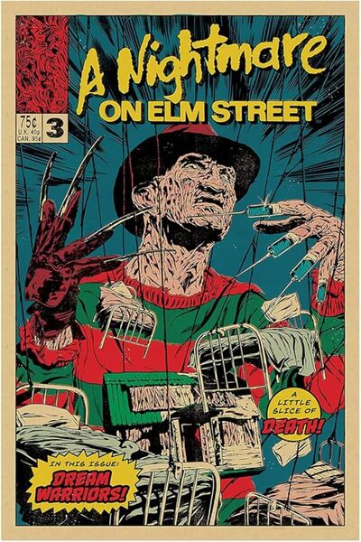 ESSESORIES Freddy Krueger Vintage Horror Movie Family Music Poster Wall Art R...