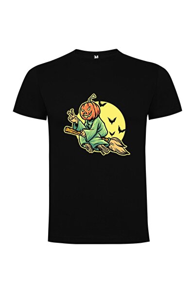 iLovePrints Flying Halloween Pumpkin Tshirt