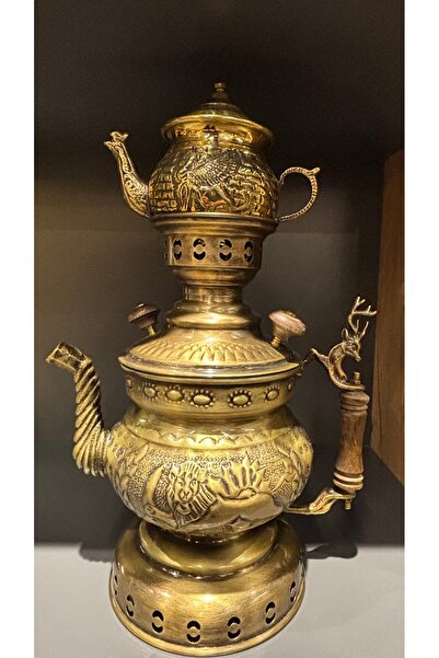 bsdartgift Otantik Pirinç İşlemeli Semaver