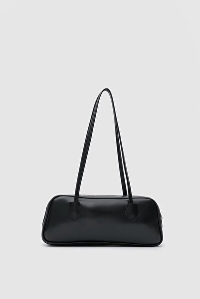 No NUXORA Vintage Baget Çanta Siyah