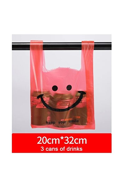 Choice7 100pcs Red-20x32cm 200-50Pcs Plastic Shopping Bags with Handle 3 Size...