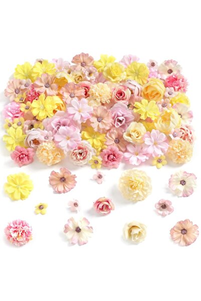 choice2 50Pcs 7 50Pcs Rose Artificial Flowers Heads Silk Fake Flowers for Hom...