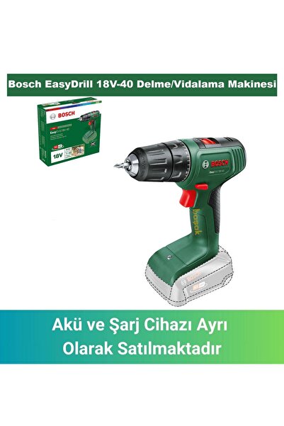 Bosch EasyDrill 18V-40 (Akü ve Şarj Yoktur) Delme/Vidalama Makinesi 06039D8000