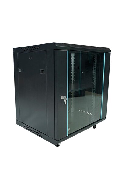 AREY TEKNOLOJİ Racksan MT-6612S 12U خزانة مثبتة على الحائط (640-600-600) رف +...
