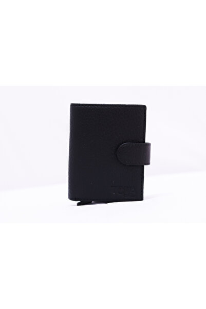 Toya Ανδρικό Πορτοφόλι με RFID και Μηχανισμό Συρόμενης Πρόσβασης Μαύρο