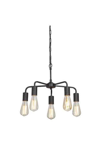 Cojom Candelabru Dora 5n, 5xE27, metal negru
