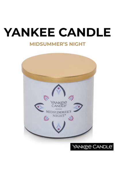 Yankee Candle MidSummer's Night Kokulu Mum 411 g (14.5 oz) – Odunsu & Misk Ar...