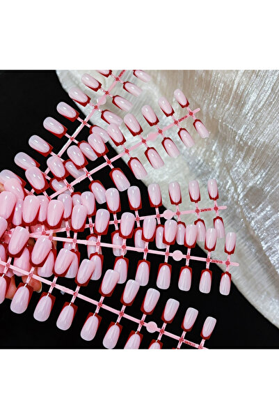 Choice1 1 120pcs Simple Colorful Edge French Tip Fake Nails 12Sizes Medium Sq...