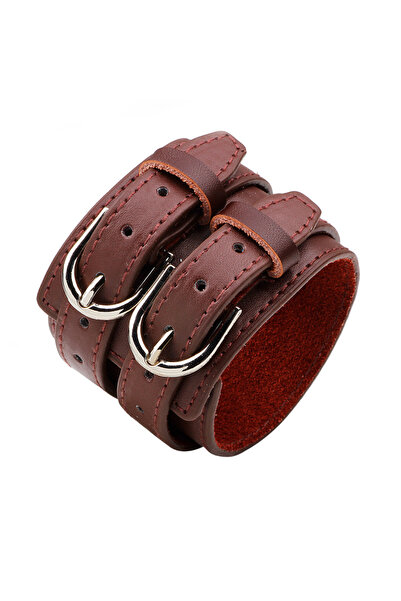 choice2 Rhodium Plated Vintage Punk Style Leather Bracelets For Men Fashion R...