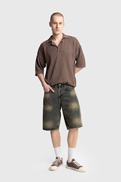 Hiccup GIESTO Tricou polo bărbătesc din bumbac, texturat