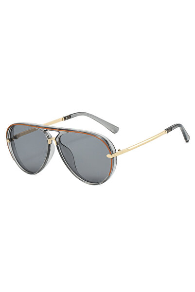 Choice4 WHITE Gray Gray Trendy Oversized Pilot Sunglasses Women Men Vintage R...