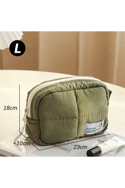 Choice7 Green L 04 Must-have nylon waterproof cosmetic handbag for travel, a ...