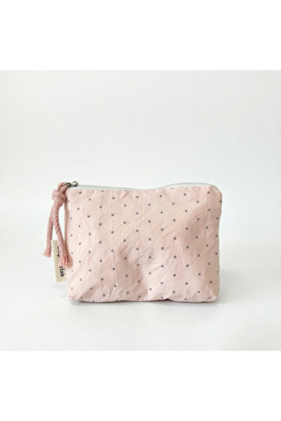choice2 A Pink Striped Women Makeup Bag Cute Wallet Mini Cosmetic Bags Portab...
