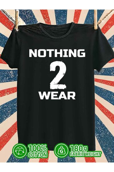 NOURAM تي شيرت رجالي مضحك من Nothing 2 Wear |   قميص أسود 180 جرام 100٪، بتصم...