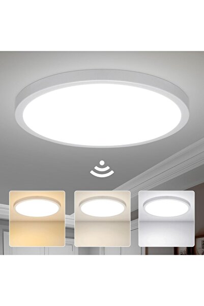 Dotail Plafonieră LED, Senzor de mișcare, 28W, 2800 lm, 3000K/4000K/6500K, IP...