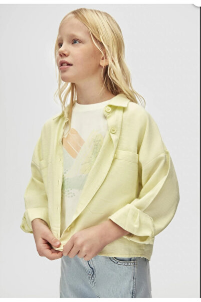 NK 38390 Jade Girl's Shirt Yellow