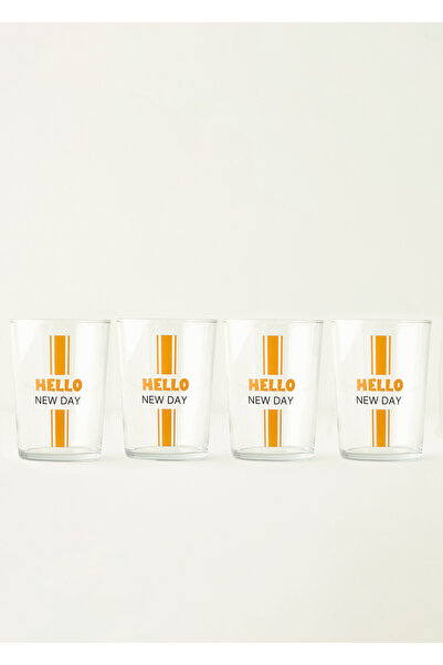 Bella Maison Hello New Day 4'lü Meşrubat Bardağı Hardal (510 cc)