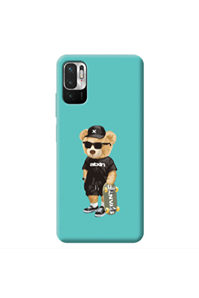 Other Xiaomi Redmi Note 10 Pro 5G Bear with glasses Turquoise Colored Silicon...