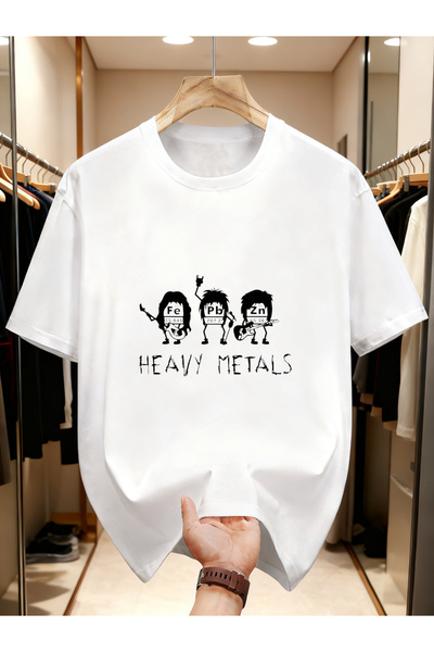 121 Men's Casual Fun T-Shirt, Heavy Metal Chemistry Band Design, Summer Cloth...