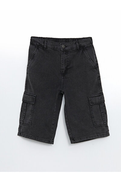 LC Waikiki Pantaloni scurți cargo din denim pentru băieți cu talie elastică