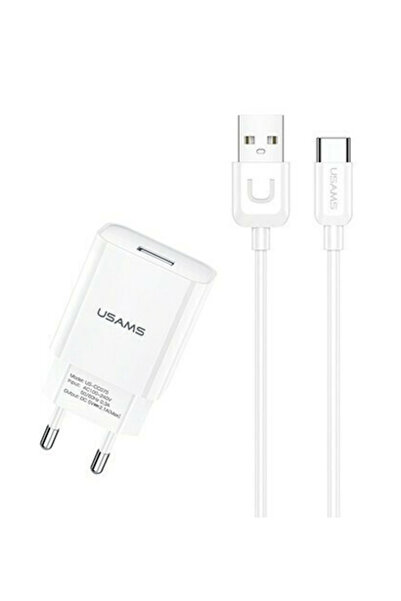 Usams φορτιστής τοίχου T21OCTC01 με καλώδιο USB-C, USB 2.1A, λευκός
