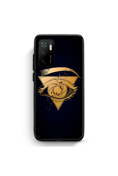 Other Xiaomi Poco M3 Pro Triangular gold eye Black Glossy Θήκη