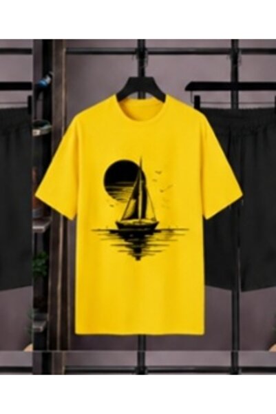 ZEMLİYA Sara Unisex Oversize Shorts Set Short Sleeve T-Shirt Comfortable Fit ...