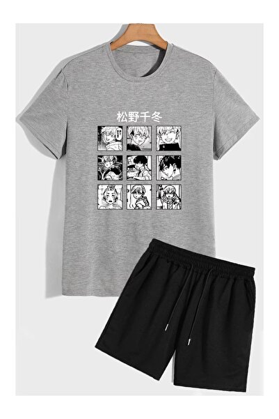 ZEMLİYA Sara Unisex Oversize Shorts Set Short Sleeve T-Shirt Comfortable Fit ...