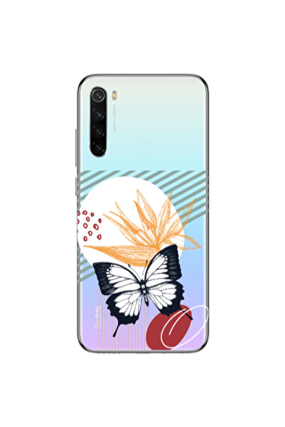 Other Xiaomi Redmi Note 8 Butterfly Lines Transparent Silicone TPU Θήκη