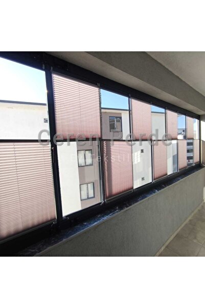 Pilise Perde Gri Cam Balkon Perdesi, Ofis Perdesi, Mutfak Salon ve Bütün Caml...