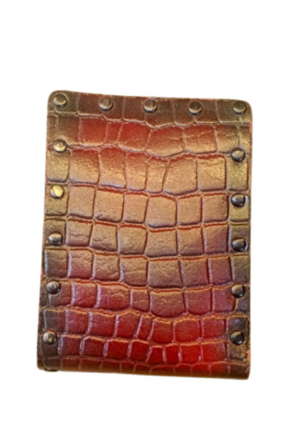 Generic Fusion Genuine Leather Men Wallet Purple Brown