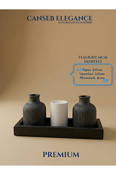 CANSEB Elegance Premium - - Set of Four Decorative Vases and Candle Holders -...