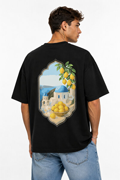 Compostela Unisex Women's Men's Amalfi Lemon Back Printed Oversize Thick Fabr...