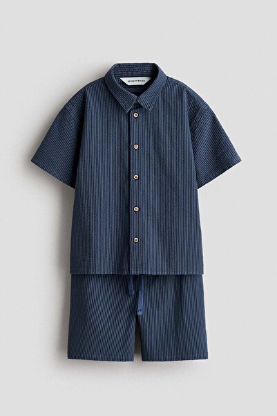 H&M 2-piece cotton seersucker set