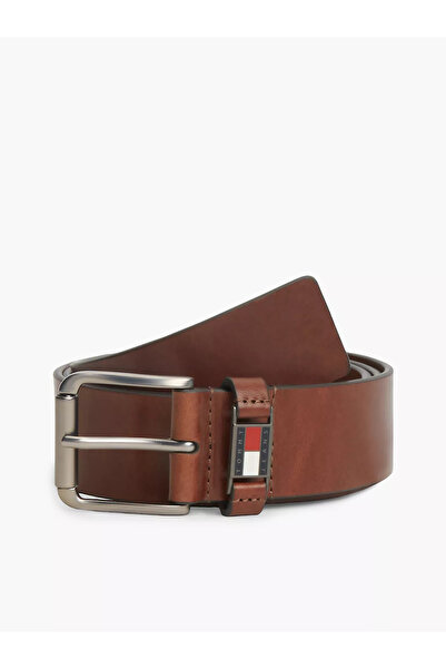 Tommy Hilfiger Men's Leather Adjustable Strap Plain Model Brown Belt