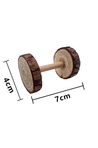 Choice 3 Cute Rabbit Roller Toys Natural Wooden Pine Dumbells Unicycle Bell C...