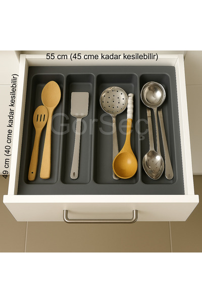 Empressco 55x49 Cm Çekmece Içi Düzenleyici 55 Cm Kaşıklık 55 Cm Kepçelik (45X...