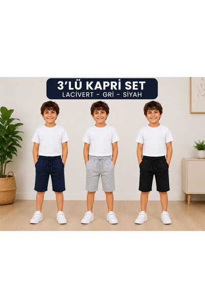 Lovexi SET CAPRI 3 PIESE NEGRU ALBASTRU MARIN GRI (3-12 ANI)