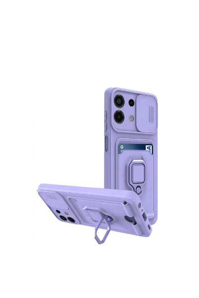 Hobibahçem حافظة متوافقة مع هاتف Xiaomi Redmi Note 13 4G من السيليكون مع حامل...