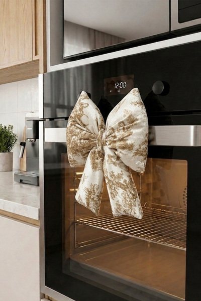 DEKOMOD Digital Printing French Country Bow Oven Ornament Decorative Filled S...