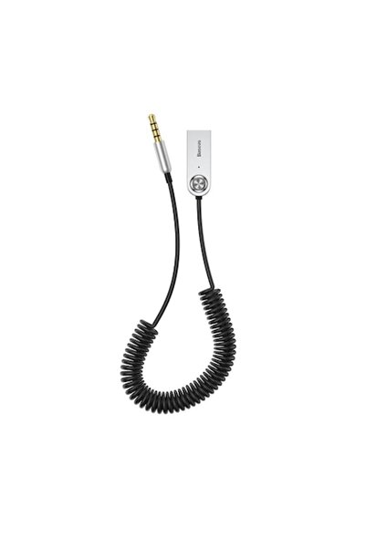 Baseus Adaptor audio Bluetooth Jack 3.5mm, alimentat prin USB, negru