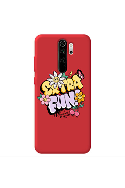 Other Xiaomi Redmi Note 8 Pro Extra Fun Red Colored Silicone TPU Θήκη