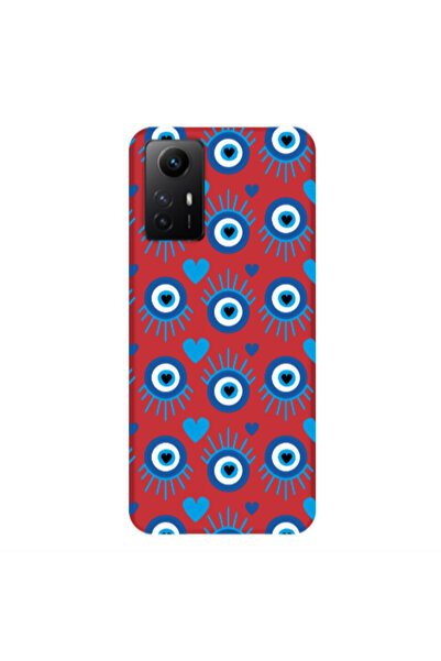 Other Xiaomi Redmi Note 12s Heart Eye Red Colored Silicone TPU Θήκη
