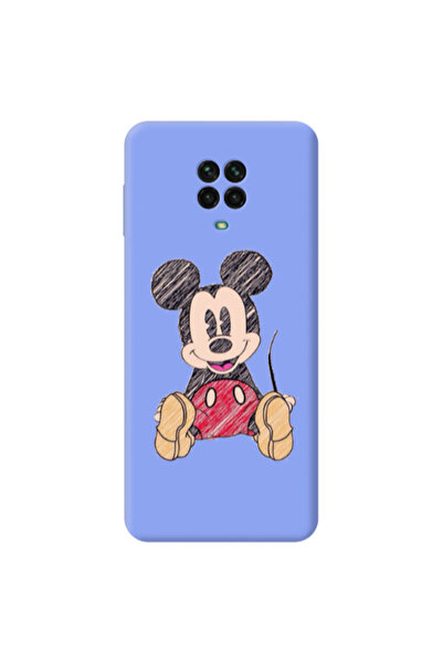 Other Xiaomi Redmi Note 9 Pro Mickey mouse 2 Light Purple Colored Silicone TP...