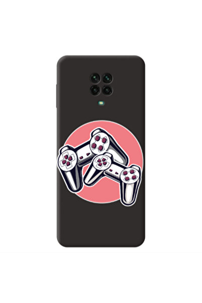 Other Xiaomi Redmi Note 9 Pro Retro Joysticks Black Colored Silicone TPU Θήκη