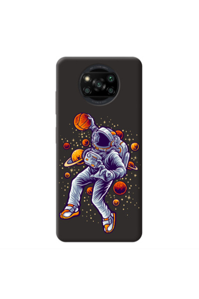 Other Xiaomi Poco X3 Pro Space Basketball Black Colored Silicone TPU Θήκη