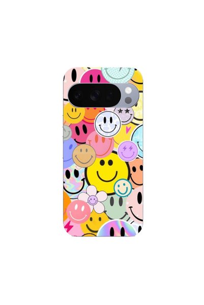 Other Google Pixel 10 Pro Smiley Stickers Transparent Silicone TPU Θήκη