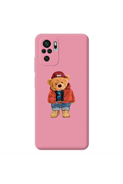 Other Xiaomi Redmi Note 10S Bear in a hat Pink Colored Silicone TPU Θήκη